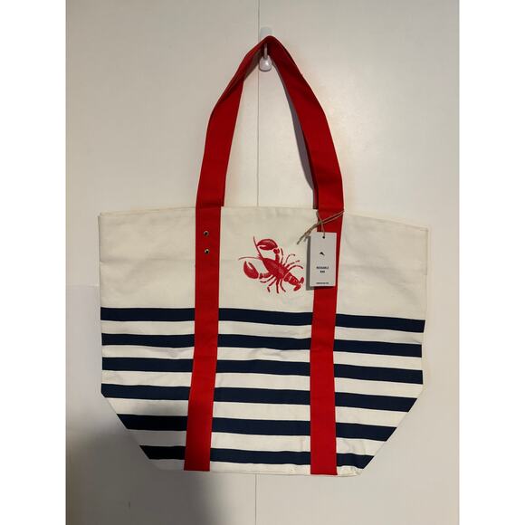 Tommy Bahama  Lobster XL Canvas Beach Bag Tote NEW - Picture 1 of 4